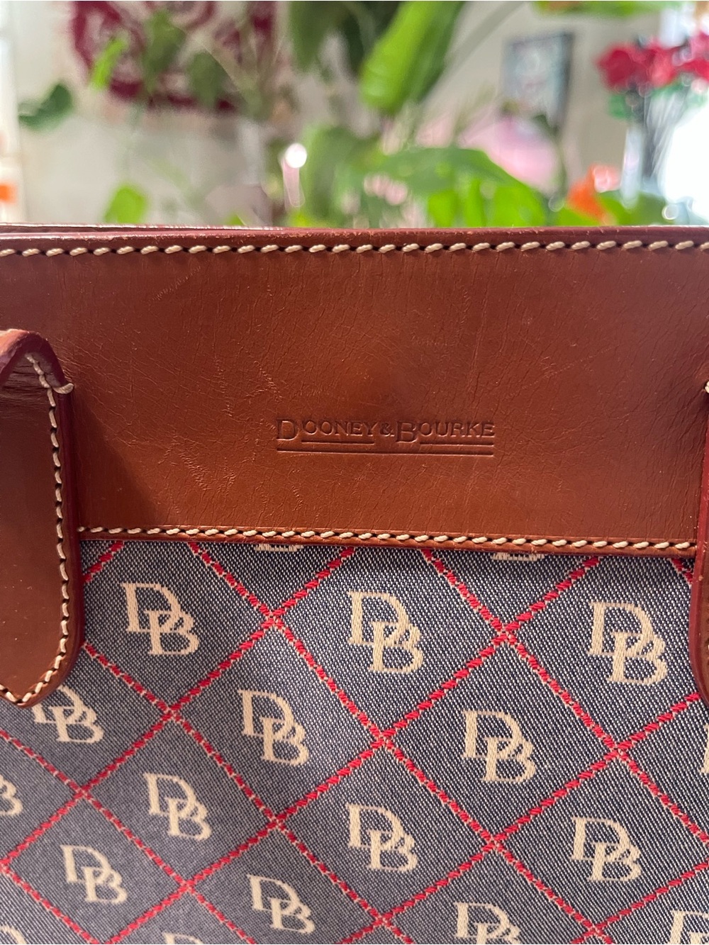 Dooney & Bourke Elite Alto Y2K Signature Monogram Canvas and Leather Tassel Tote - Picture 9 of 14